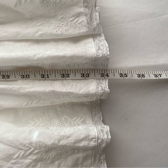 LoveShackFancy x Target White Talulah Pintuck Yoke Lace Dress Size Large - Picture 16 of 16